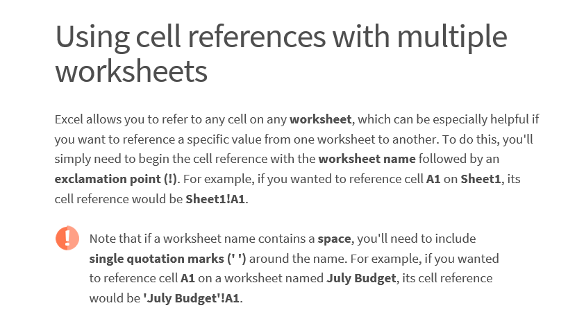 Using Cell Referencing Across Multiple Worksheets Loughborough High School 0625